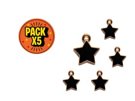 Dije Esmaltado Estrellas Negras